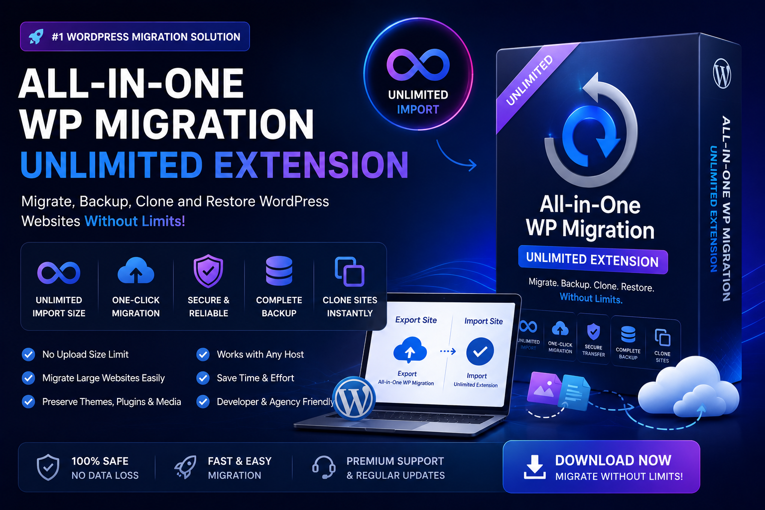 Download All-in-One WP Migration Unlimited Extension – Migrate WordPress Without Limits - Image 2
