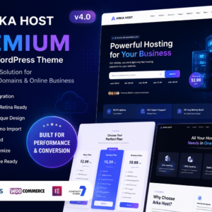 Arka Host Premium – Professional WHMCS Theme for Web Hosting, E-Commerce & Business Websites