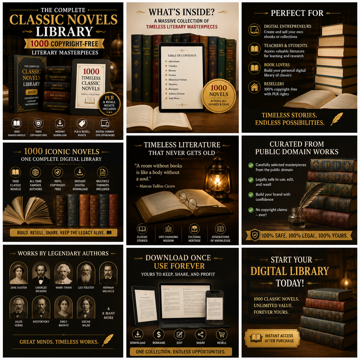 The Complete Classic Novels Library | 1000 Copyright-Free Literary Masterpieces - Image 2