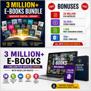 All-in-One 3M eBooks Bundle + 3 Million PLR Content Articles Included