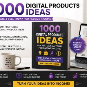 1000 Best-Selling Digital Product Ideas for Etsy, Passive Income & Small Businesses