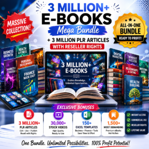 All-in-One 3M eBooks Bundle + 3 Million PLR Content Articles Included