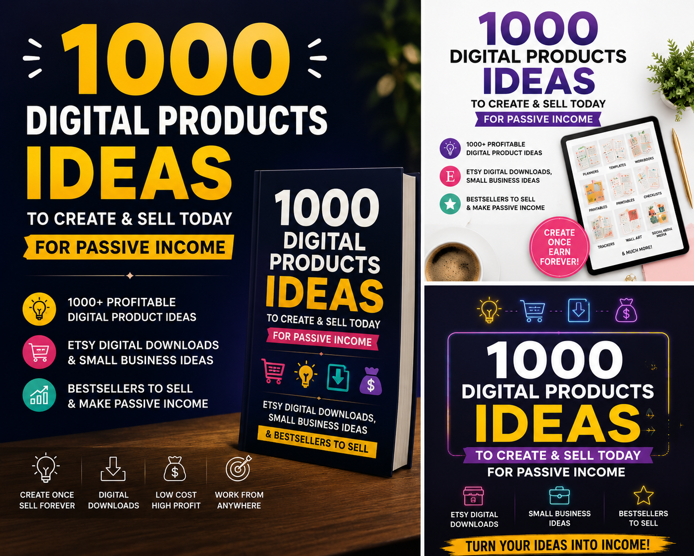 1000 Best-Selling Digital Product Ideas for Etsy, Passive Income & Small Businesses - Image 2
