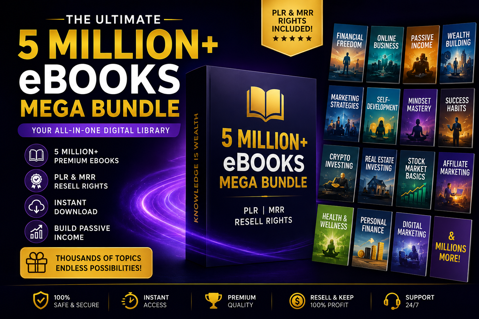 Massive 5M eBooks Collection | Business, Finance & Resellable Digital Products