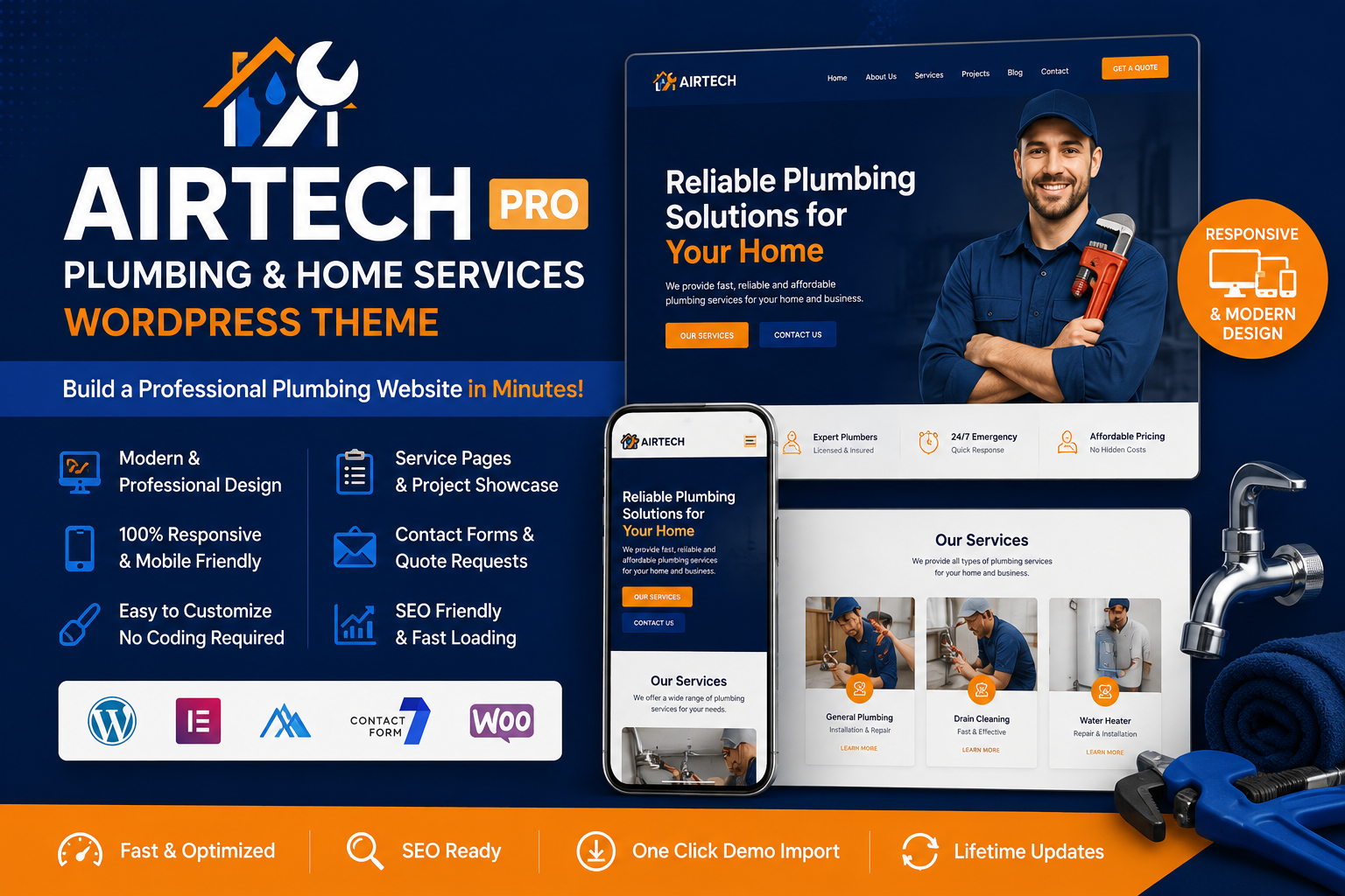 Airtech Pro – Professional Plumbing & Home Services WordPress Theme - Image 2