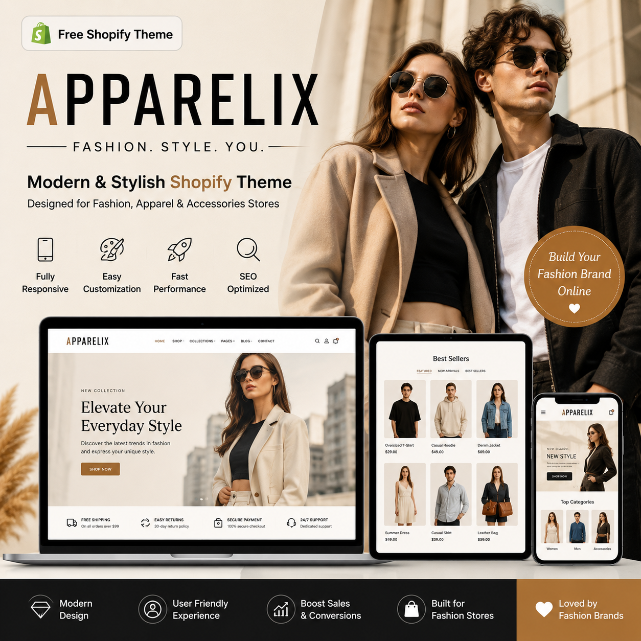 Apparelix – Ultimate Free Shopify Theme for Fashion & Apparel Stores