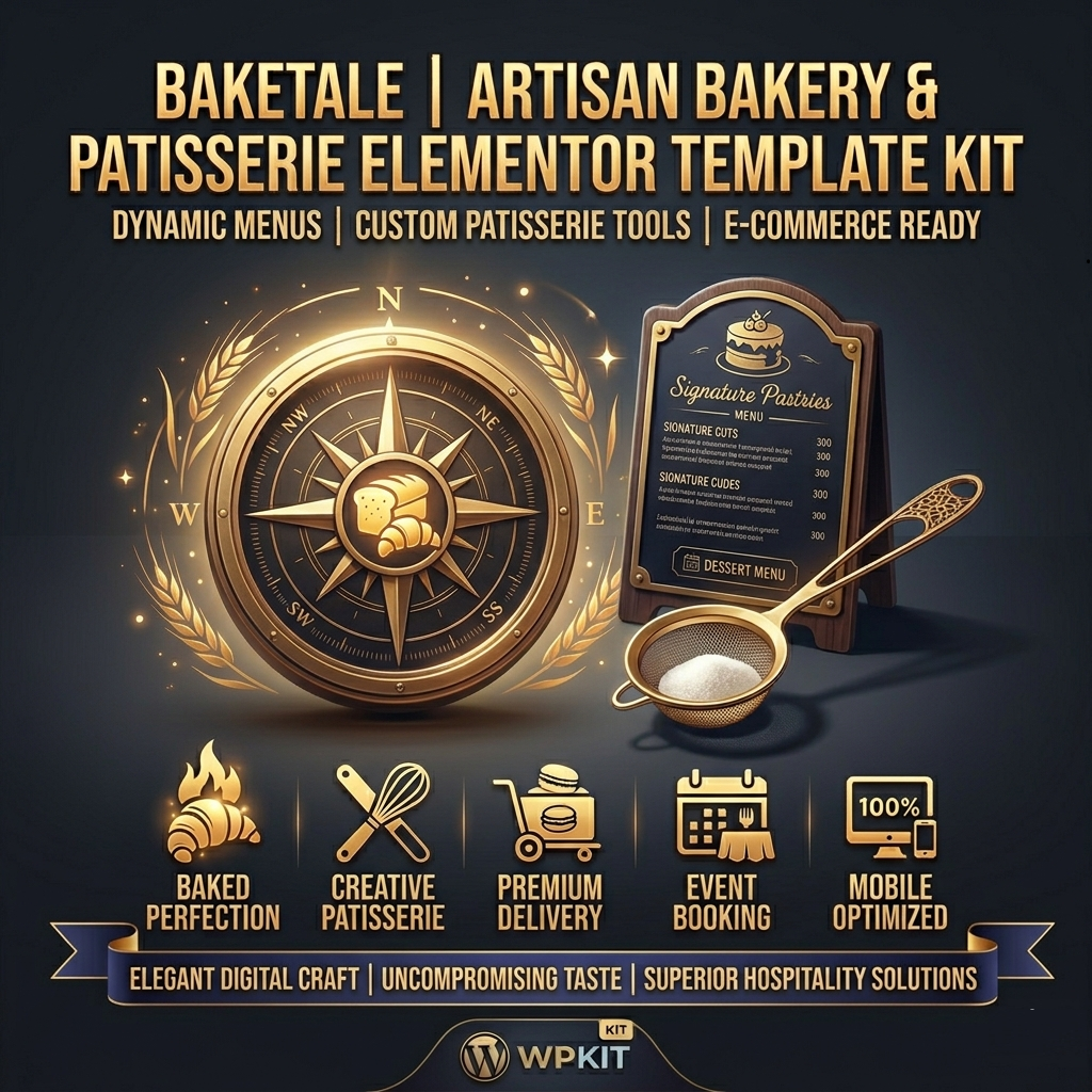 Baketale | Artisan Bakery & Patisserie Elementor Template Kit