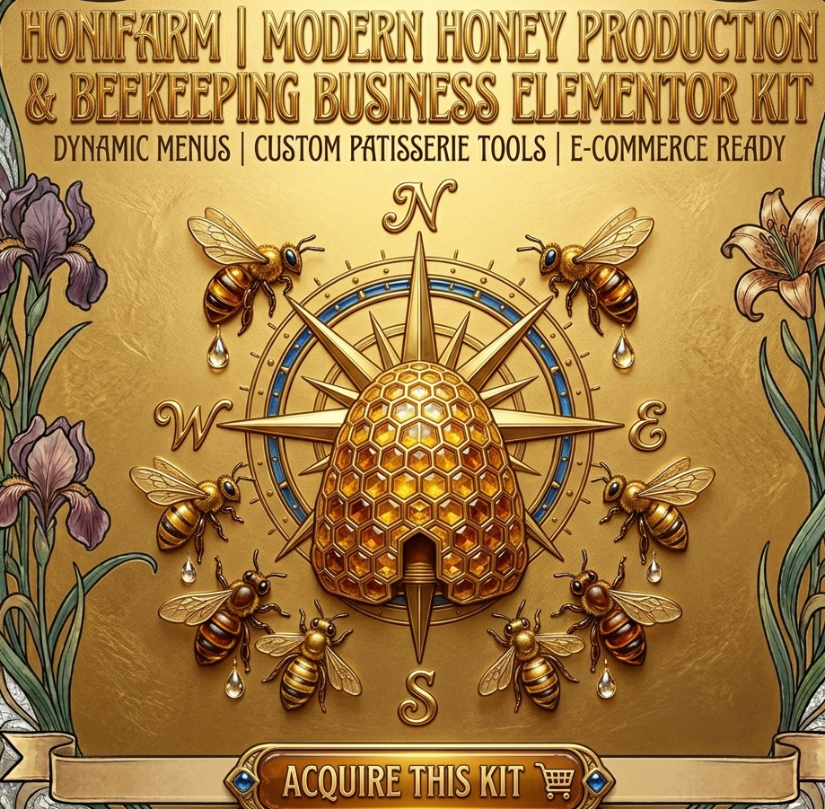 HoniFarm – Modern Honey Production & Beekeeping Business Elementor Kit