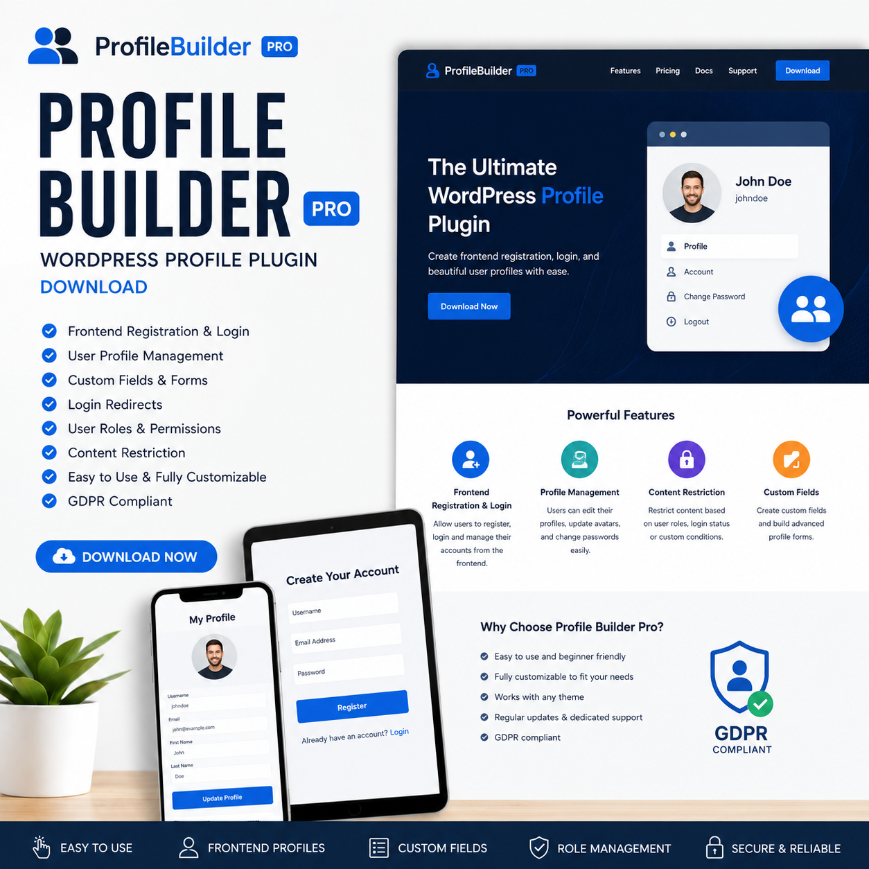 Profile Builder Pro – Professional Membership & User Registration Plugin