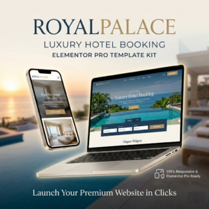 Royalpalace | Luxury Hotel Booking Elementor Pro Template Kit