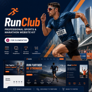RunClub – Professional Sports & Marathon Website Kit for Elementor