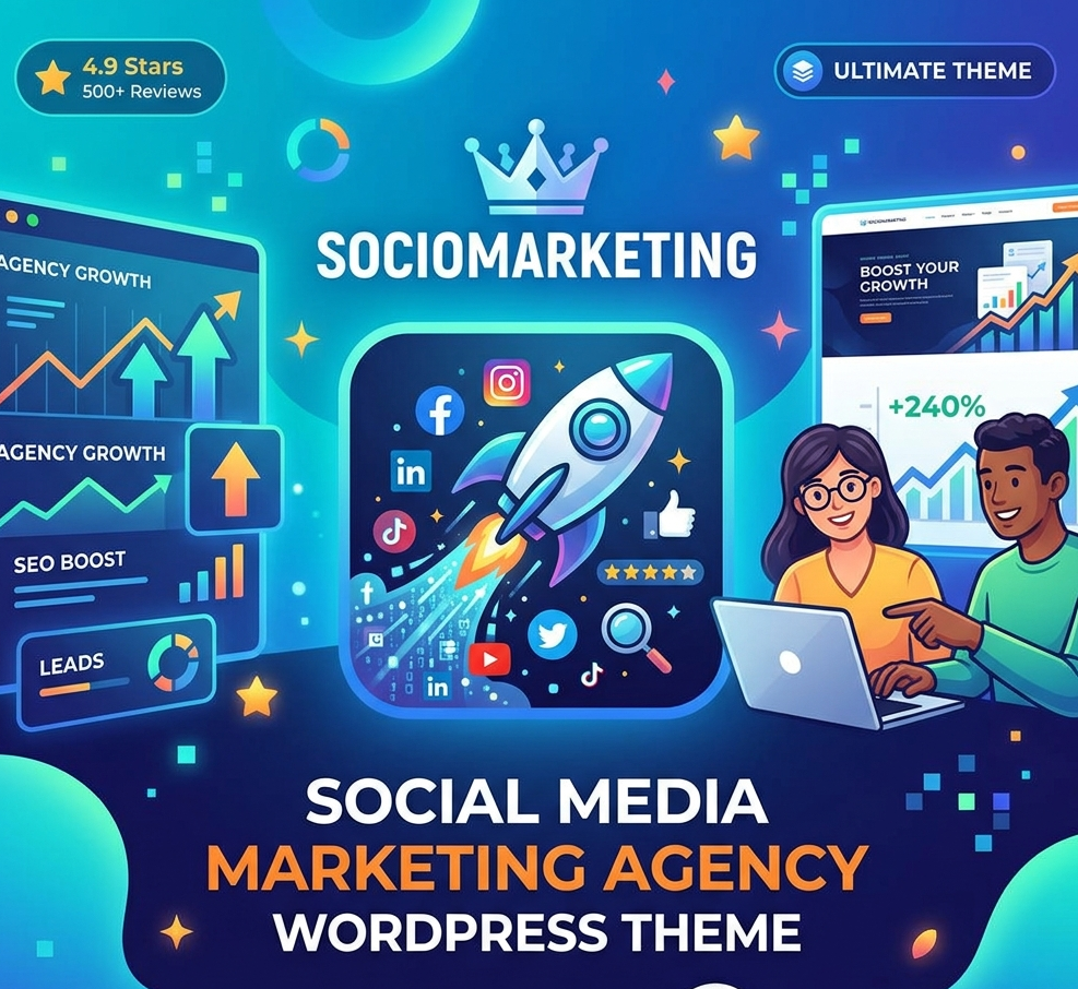 Sociomarketing – The #1 WordPress Theme for Social Media Agencies