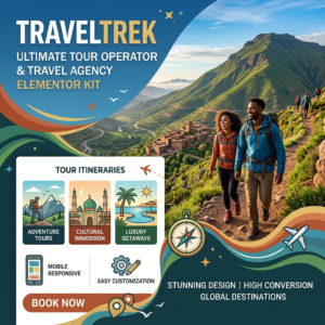 TravelTrek | Ultimate Tour Operator & Travel Agency Elementor Kit