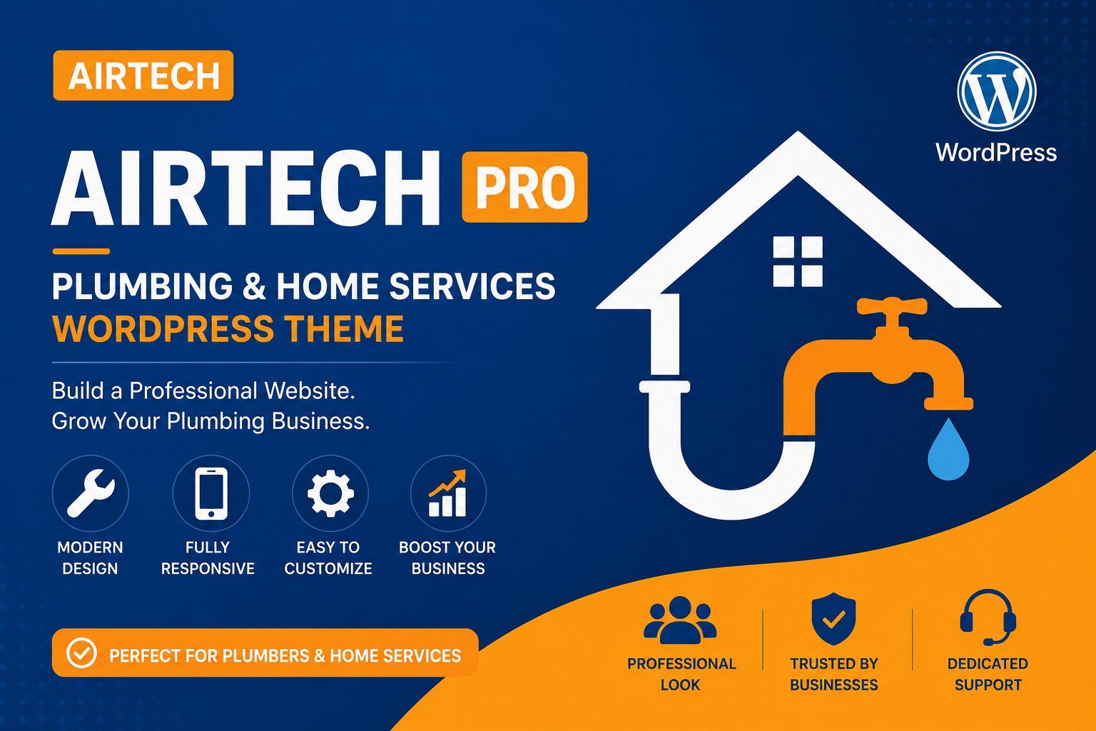Airtech Pro – Professional Plumbing & Home Services WordPress Theme