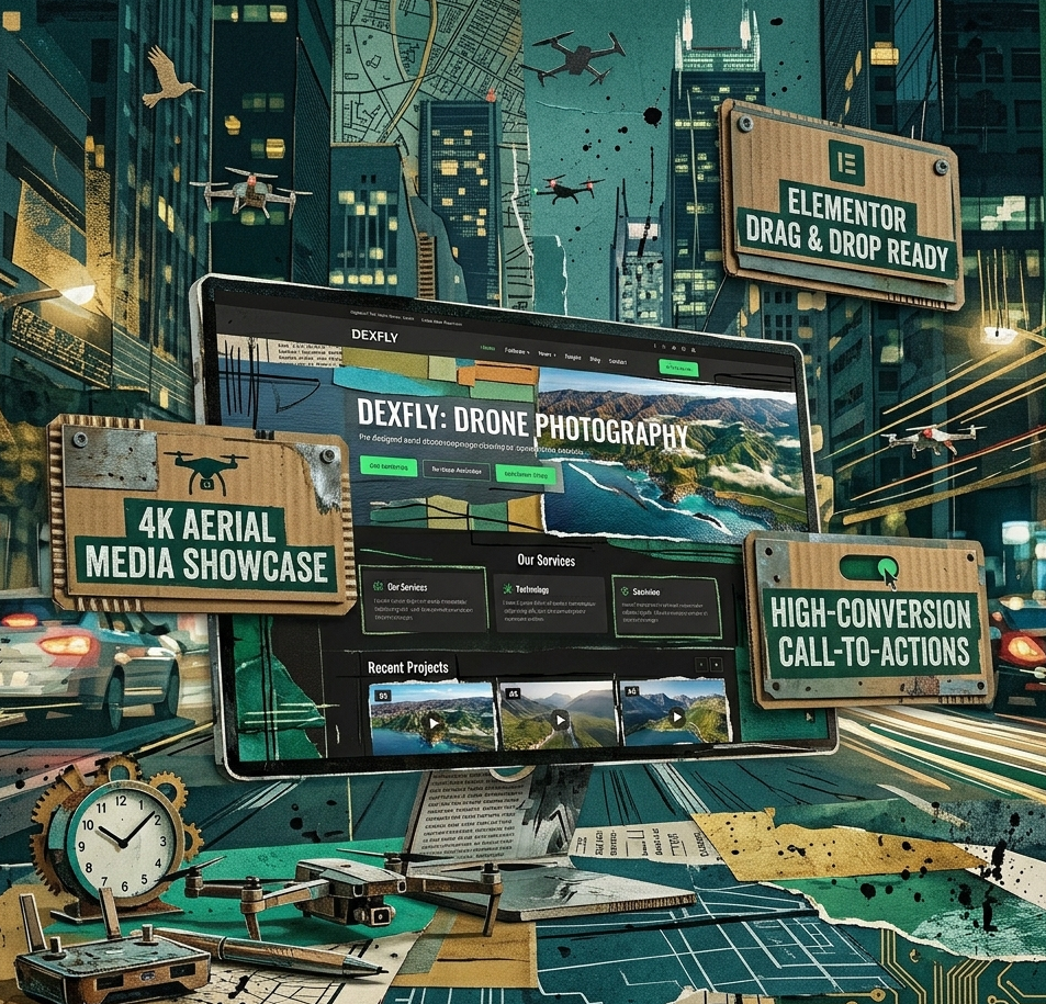 Dexfly: Aerial Photography & Drone Videography Elementor Template Kit - Image 2