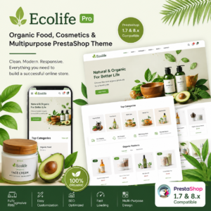 Ecolife Pro – Organic Food, Cosmetics & Multipurpose PrestaShop Theme