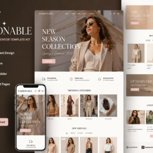 Fashionable – Modern & Trendy Fashion Shop Elementor Template Kit