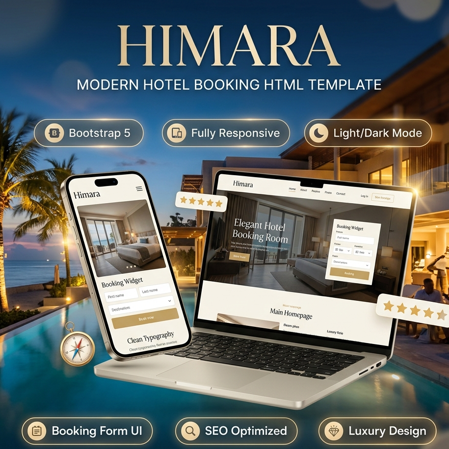 Himara | Modern Hotel Booking HTML Website Template