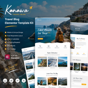 Kanawa – Premium Travel Blog Elementor Template Kit for WordPress