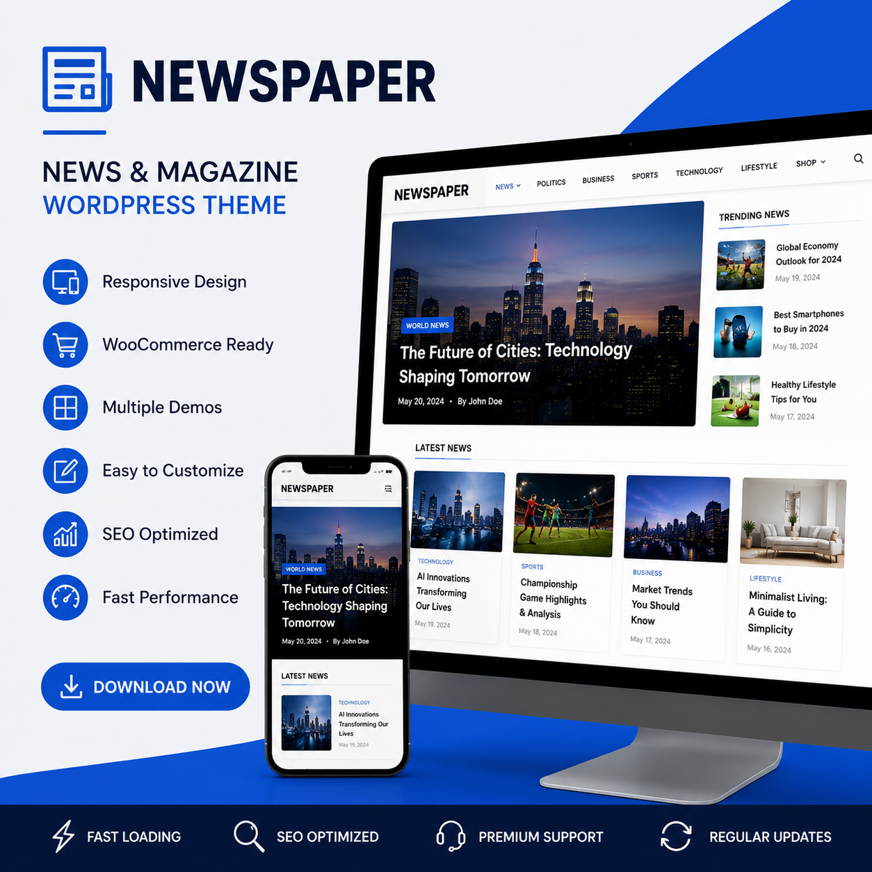 Newspaper – Premium News & Magazine WooCommerce WordPress Theme Download