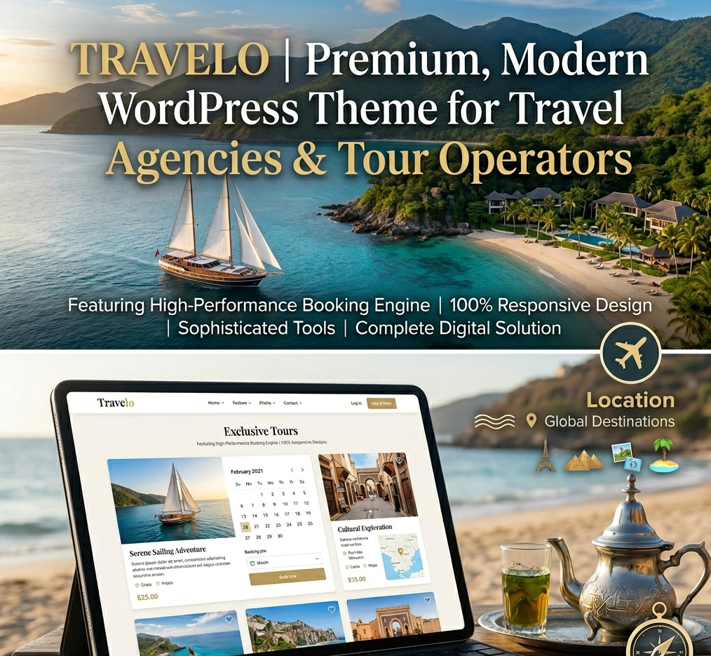 Travelo | Modern Tourism & Travel Agency Booking WordPress Theme